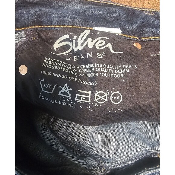 Silver Jeans Women's 28x33 Suki Bootcut Denim Western Glove Works Distressed - Picture 14 of 16